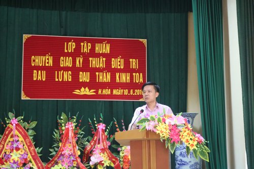 TS. Đỗ Thái Hòa - Phó giám đốc Sở y tế tỉnh Thanh Hóa phát biểu tại buổi lễ.JPG