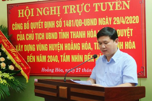 6. Đồng chí Lê Sỹ Nghiêm - Chủ tịch UBND huyện Hoằng Hoá phát biểu giao nhiệm vụ.jpg