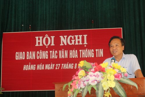3. đc   Lê Thanh Cảnh - Trưởng phòng Văn hóa thông tin kết luận hội nghị  triển khai nhiệm vụ cuối năm 2019.JPG