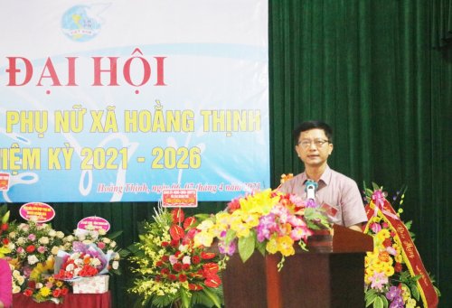 Đồng chí Lê Công Bằng - Bí thư đảng uỷ xã phát biểu chỉ đạo tại đại hội.png