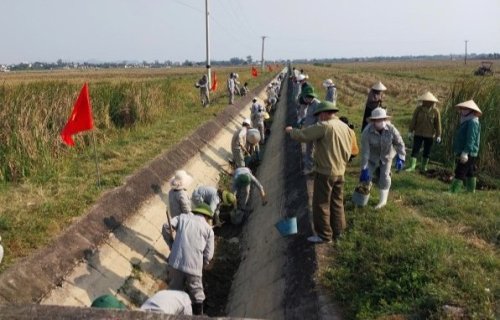 Chi nhánh thủy lợi Hoằng Hóa phối hợp với xã Hoằng Sơn nạo vét kênh N3.jpg